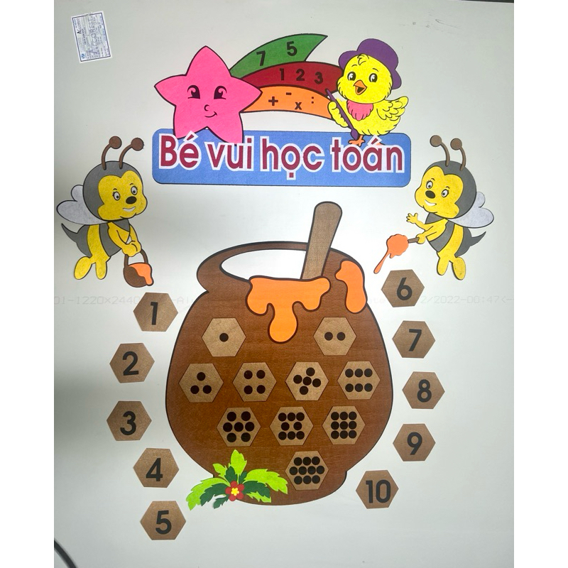 Bé vui học toán - góc nỉ mầm non