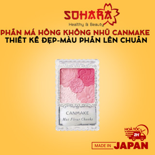 Phấn má hồng không nhũ Canmake Nhật Bản tone hồng