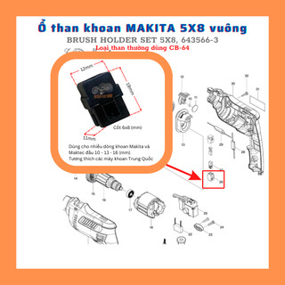 Ổ than khoan makita hp1630 hp1631 m8100b m0801b 6411, mt811 mt814 mt817
