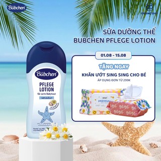 [ MẪU MỚI ]  Sữa dưỡng thể cho trẻ sơ sinh chiết xuất bơ và dầu hướng dương Bubchen Pflege Lotion 400ml