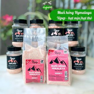 Muối hồng Vipep - muối hồng Hymalaya dạng hạt mịn và hạt thô