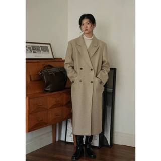Áo khoác dạ dáng dài cổ bẻ áo khoác nữ dạ tweed dáng rộng dài qua gối áo dạ dáng dài áo khoác nữ mùa đông ad2480