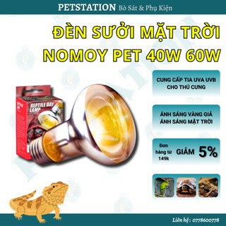 Đèn sưởi bò sát, nomoy pet 40W 60W, đèn uva uvb cho bò sát, rùa,.. giúp sưởi ấm và cung cấp tia uvb