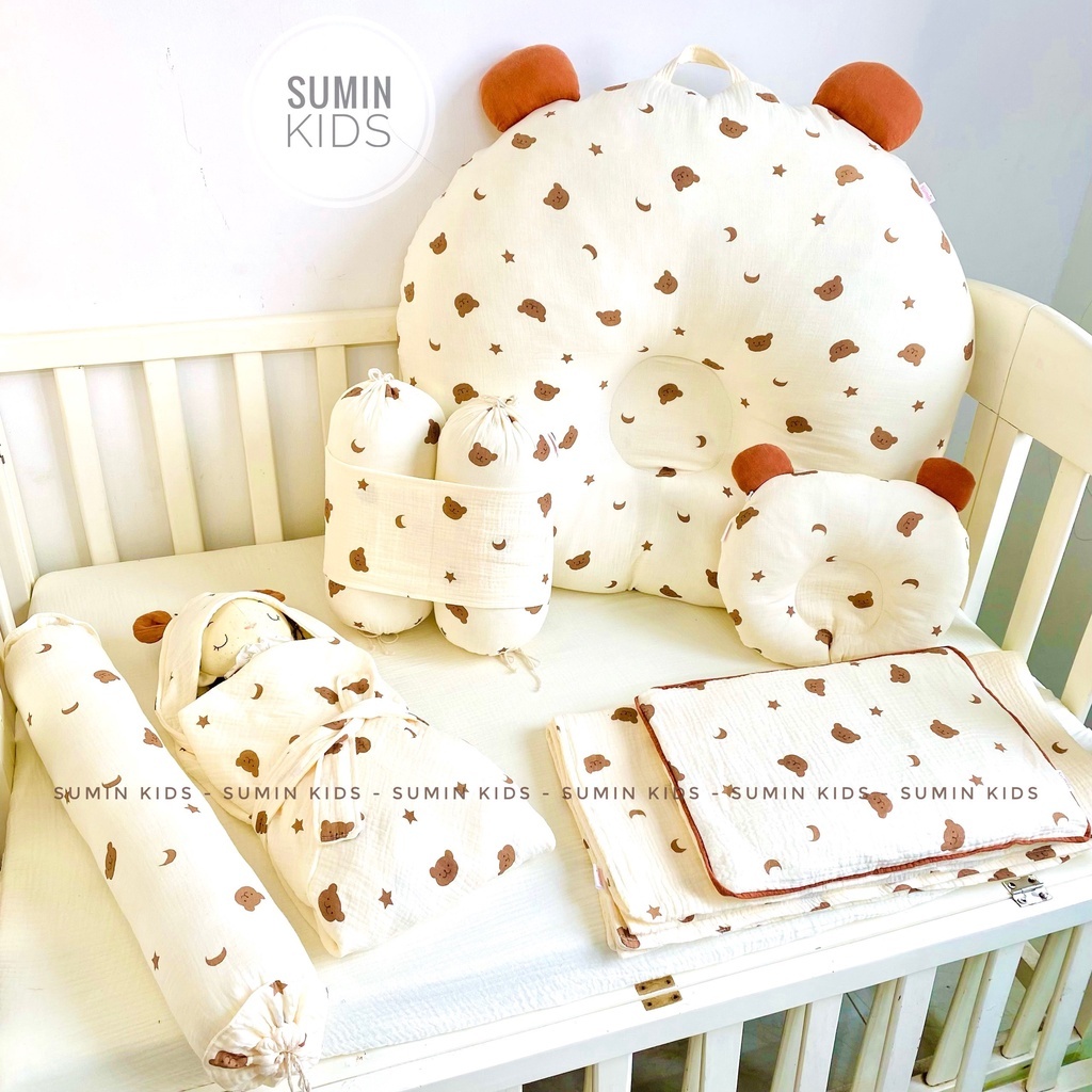 Gối ôm muslin organic cho bé