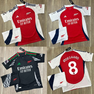 Quần Áo Bóng Đá Đỏ Arsenal Sân Nhà 24/25, Quần Áo Đá Banh Arsenal Sân Nhà - Vải Polyester Gai Thái