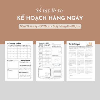   Daily Planner - Đơn giản  Sổ Tay Kế Hoạch Mục tiêu Nhật Ký Hàng Ngày Daily Planner A5 -M14 