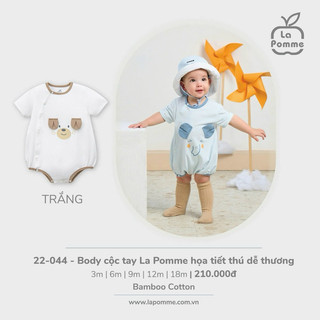 Lapomme Body chip cộc tay tai dài tinh chất liệu bamboo mềm mại cho bé 3m 6m 9m mẫu mới 2024