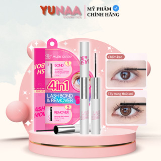   Y253  Keo dán mi Hai đầu MLEN DIARY Mascara 4in1 - Kết hợp Dung Dịch Tẩy Keo - Tiết Kiệm Thời Gian Cho Người Mới Gắn Mi 