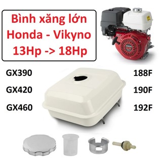 Bình xăng lớn máy Honda Vikyno 13Hp - 18Hp thùng chứa nhiên liệu 15Hp 188F 190F 192F GX390 GX420 GX460
