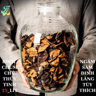 Bình Ngâm Rượu Thủy Tinh Chum 15 Lít_Tím 16 Lít_Chân Mây 6 Lít ( Có Van và Không Van )