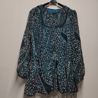 [2HAND] Áo Nhật tay bồng Floral Top, Mori Vintage Y2K 2hand