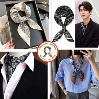 Khăn Lụa Vuông 70cm- Khăn Turban Badanda Nữ Quàng Cổ Buộc Tóc Làm Áo Yếm Lụa Cao Cấp
