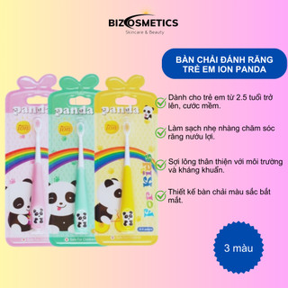 Bàn chải đánh răng lông tơ mềm ion Panda Hàn Quốc cho bé từ 2 -8 tuổi
