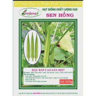 Hạt Giống Đậu Bắp Sen Hồng SH27 Gói 500 Gam Trái Xanh Nhạt, Cây Lùn, Cây Khỏe, Siêu Trái, Năng Xuất Cao, Kháng Bệnh Tốt