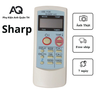 Điều khiển điều hòa Sharp┃Remote máy lạnh Sharp CRMC-A589JB (12 nút-ion)