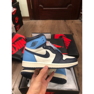 Giày sneaker air jordan1 high retro og "obsidian"555088-140