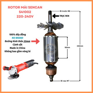 Rotor mài SENCAN 541002 Thân 32mm đầu ren 220V - Tặng chổi than