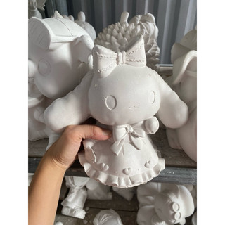 Tượng tô thỏ melody cỡ lớn kèm màu và cọ