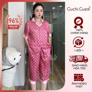 Bộ Pizama quần lở tay ngắn chất lụa Latin siêu mềm mượt, hoạ tiết sang, mặc nhà , mặc ngủ thoải mái