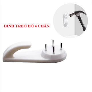 Móc dán tường. Đinh Treo Tranh 4 Chân, treo ảnh, đồng hồ treo tường size nhỏ