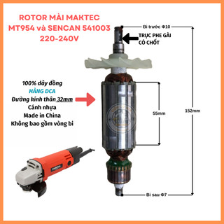 (Hàng DCA) Rotor mài MAKTEC MT954, SENCAN 541003 220V - Tặng chổi than