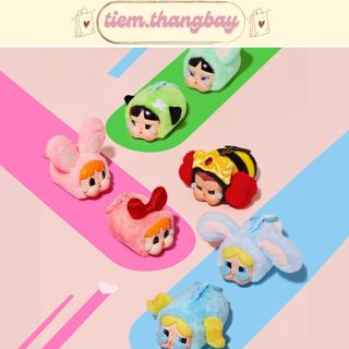 Hộp mù - blind box móc khóa crybaby x powerpuff girls vinyl face plush