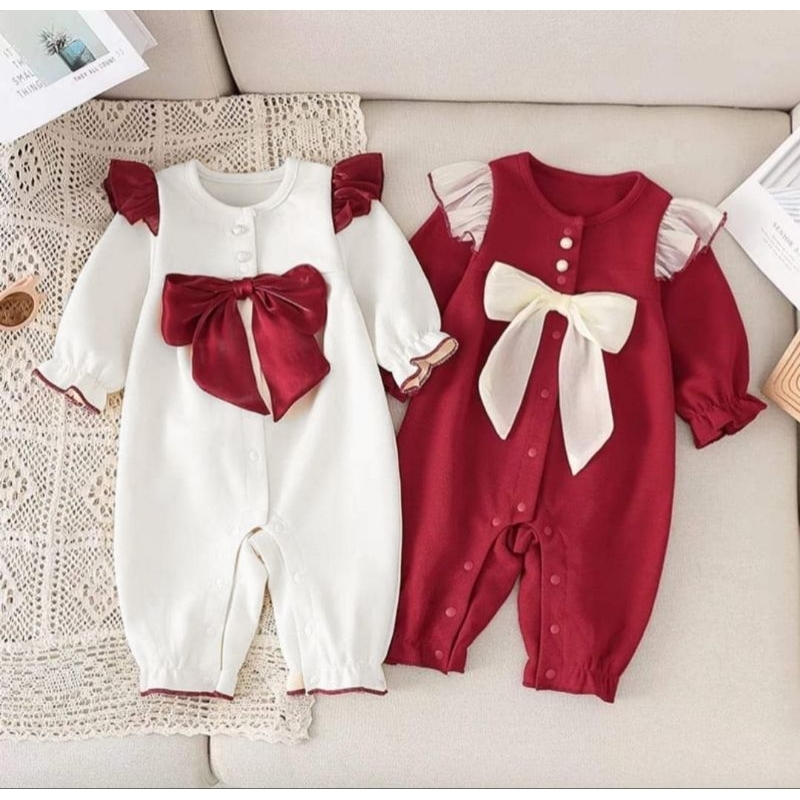 bộ bodysuit nhung cho bé
