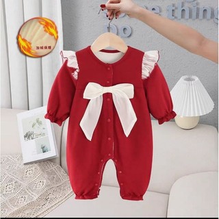 bộ bodysuit nhung cho bé