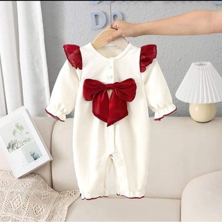 bộ bodysuit nhung cho bé