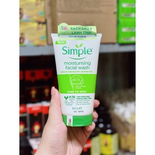 Sữa rửa mặt Simple 150ml cho da nhạy cảm