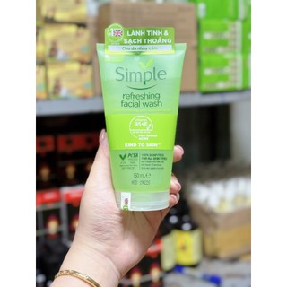 Sữa rửa mặt Simple 150ml cho da nhạy cảm