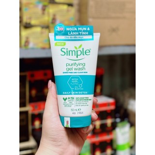 Sữa rửa mặt Simple 150ml cho da nhạy cảm