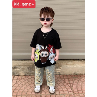 Áo thun gia đình Labubu hot trend no 1 cho bé , áo phông trẻ em unisex form xuông , Kid_genz