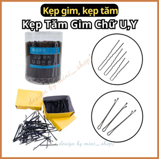 Kẹp Gim Kẹp Tăm Chữ U, Y Làm Tóc Kẹp Tóc Cài Tóc Makeup Cố Dịnh Tạo Kiểu Tóc, Kẹp Gim Tóc Bằng Thép Sơn Đen Chống Rỉ