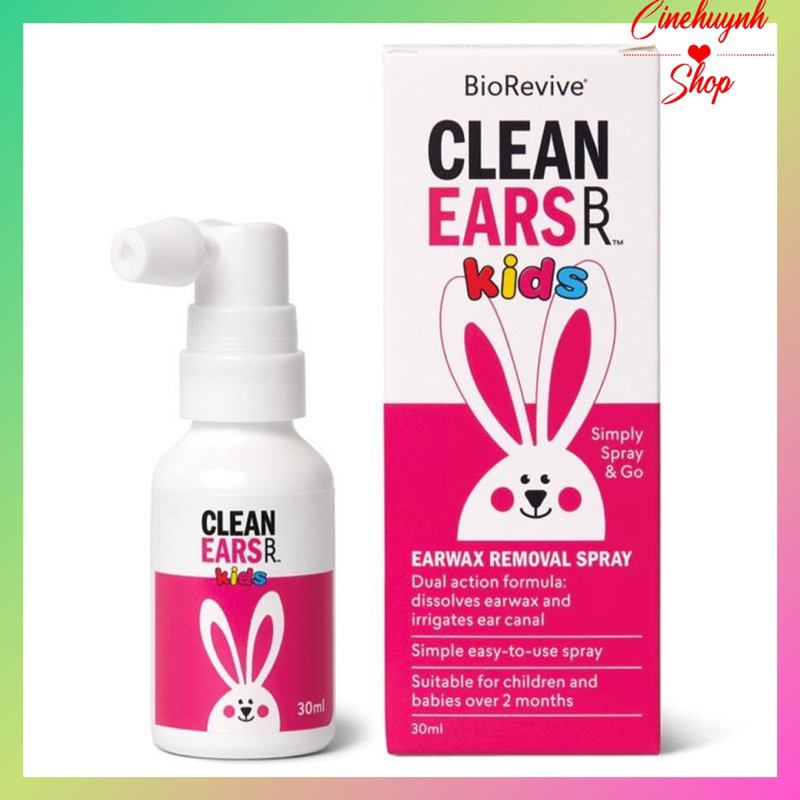 Xịt tan ráy tai Clean Earer Úc cho bé