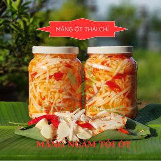 Măng ngâm tỏi ớt, măng muối tỏi ớt thái sợi giòn thơm ngon Food Ánh Dương MO-05