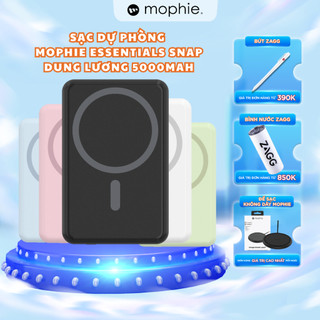 Sạc dự phòng mophie essentials snap + 5,000mah, sạc không dây & 1 cổng usb-c pd 20w - bảo hành 2 năm - hàng chính hãng