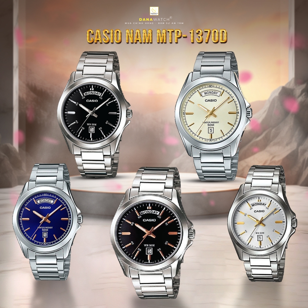 Đồng hồ Nam Casio MTP-1370D-1A1VDF chính hãng – Tặng gói bảo hành kim cương