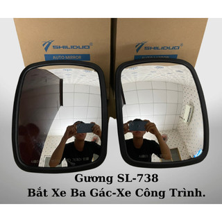  Gương Chiếu Hậu Vuông Mặt Lồi Có Bát Kẹp Ty Vặn Răng Bắt Xe Ba Gác Công Nông Hoa Mai,...Hàng SHILIDUO   Mã: SL-738  