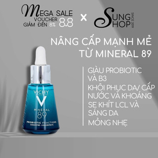 Serum Vichy Mineral 89 Probiotic se khít lỗ chân lông khôi phục da hiệu quả