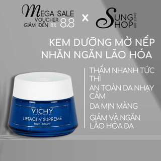 KEM MỜ NẾP NHĂN BAN ĐÊM VICHY LIFTACTIV SUPREME NIGHT CHỐNG LÃO HÓA HIỆU QUẢ