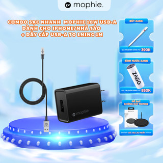 Combo sạc mophie 10w usb-a to ln dành cho ip/táo