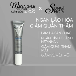 [Mã COSBAUH3 giảm 8% đơn 300K] Kem dưỡng mắt Vichy chống lão hóa mờ nếp nhăn sâu hiệu quả