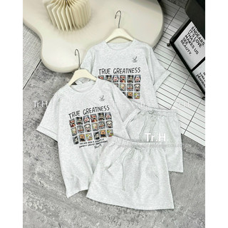 Set Váy Cotton Hình Mickey Kiều Trang Basic