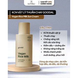 Sữa chống nắng vật lý thuần chay GOODAL VEGAN RICE MILK MOISTURIZING SUN CREAM