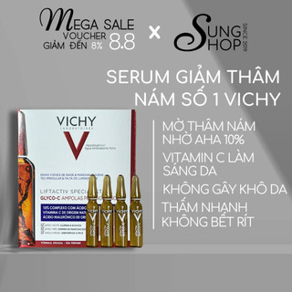 [CAO CẤP] Serum giảm thâm nám tàn nhan ban đêm Vichy Liftactiv Specialist Ampoule Glyco C ngăn lão hóa sáng da
