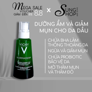 Kem giảm mụn VICHY NORMADERM PHYTOSOLUTION giảm mụn thâm phục hồi da mụn dầu nhạy cảm