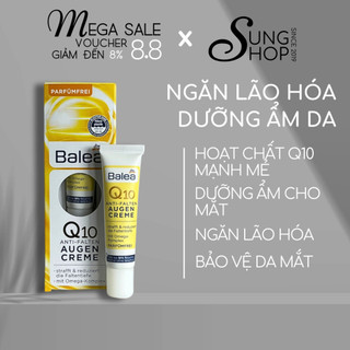 [Chuẩn Đức] Kem dưỡng mắt Balea làm mờ nếp nhăn với tinh chất Q10