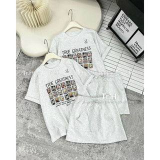 Set Váy Cotton Hình Mickey Kiều Trang Basic
