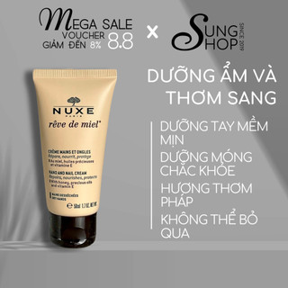 Kem dưỡng da tay Nuxe Pháp 50ml dưỡng da tay mềm mịn chống khô nứt hiệu quả